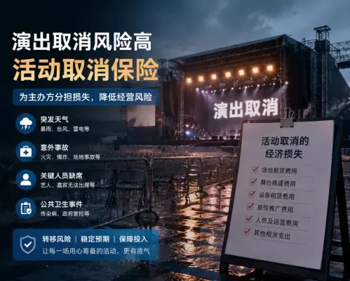 演唱会突然取消，主办方前期投入怎么办？活动取消保险了解一下