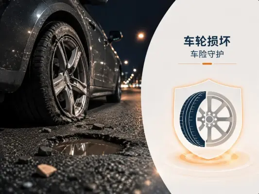 夜里压到一个坑,轮胎爆了轮毂也变形,车身没事,车损险能赔吗?