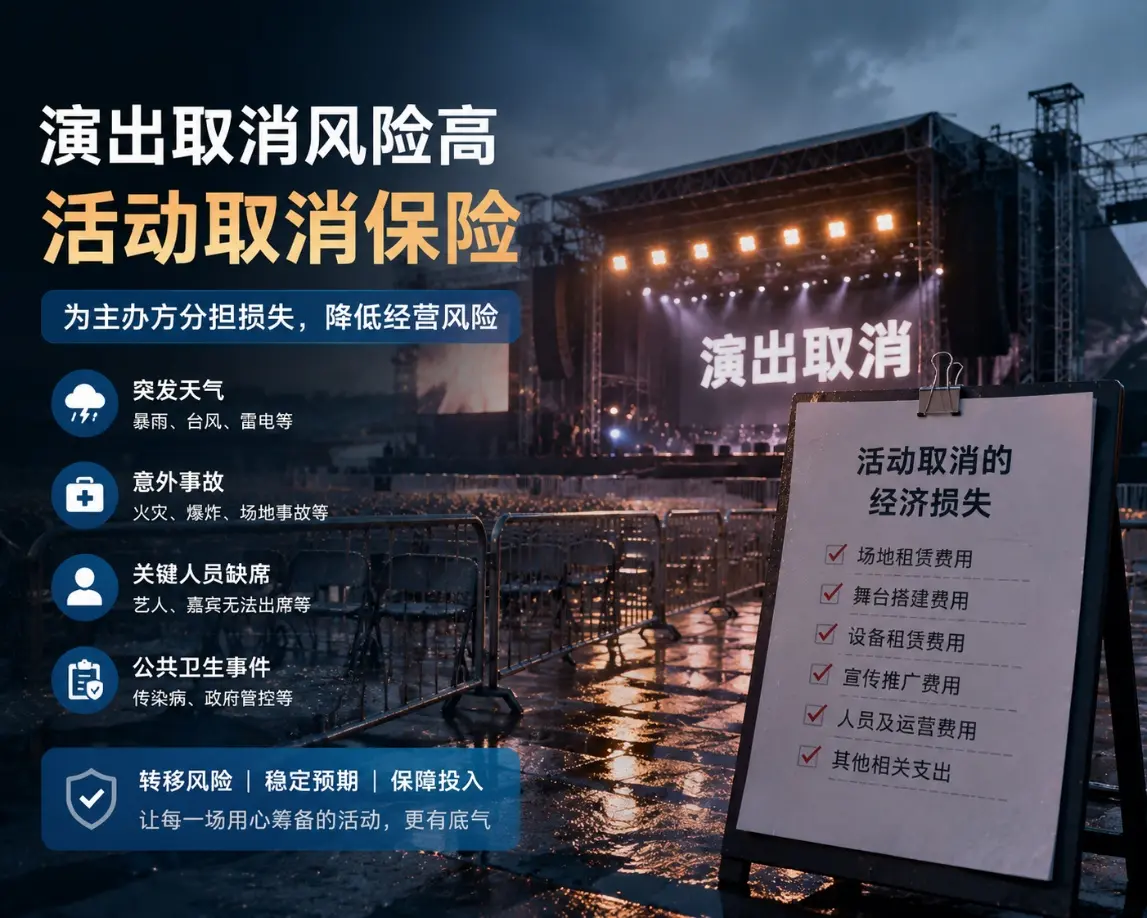 演唱会突然取消,主办方前期投入怎么办?活动取消保险了解一下(图1) 演唱会突然取消,主办方前期投入怎么办?活动取消保险了解一下(图1)