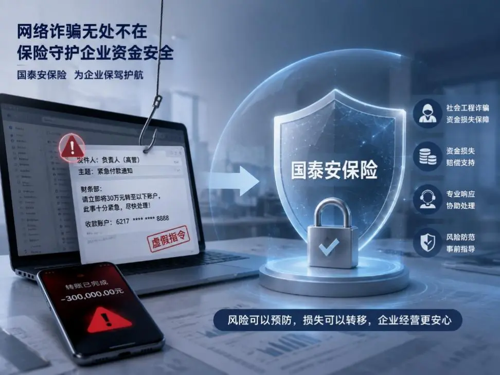 被骗转走的公司资金,网络保险能不能赔?认识“社会工程诈骗保障”(图1) 被骗转走的公司资金,网络保险能不能赔?认识“社会工程诈骗保障”(图1)