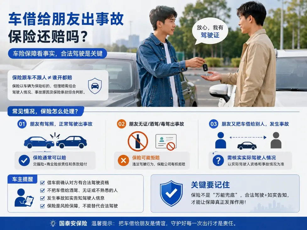 车借给朋友开出了事故,车险还赔不赔?“保险跟车还是跟人”别理解错了(图1) 车借给朋友开出了事故,车险还赔不赔?“保险跟车还是跟人”别理解错了(图1)